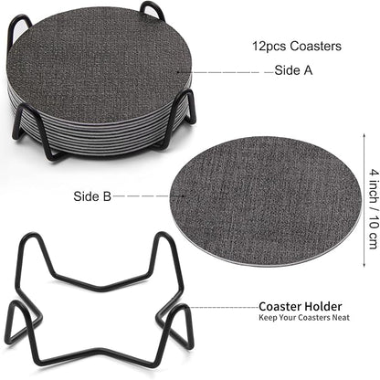 Faux Leather Drink Coasters - Image 9