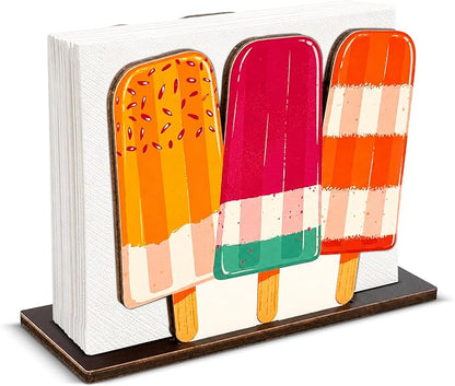 Ice Cream Decor Wood Napkin Holder by Unknown