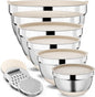9 Pack Mixing Bowls with Airtight Lids Set, Stainless Steel Mixing Bowls with by Hybemmy