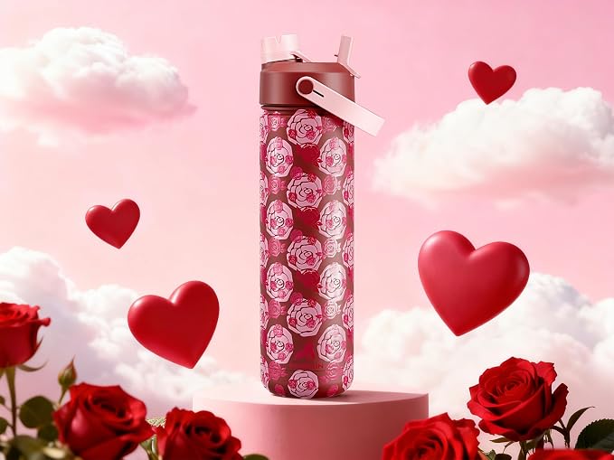 POWCAN 26 oz Insulated Water Bottle: 2-in-1 Straw and Spout Lid, Leak-proof | - Image 2