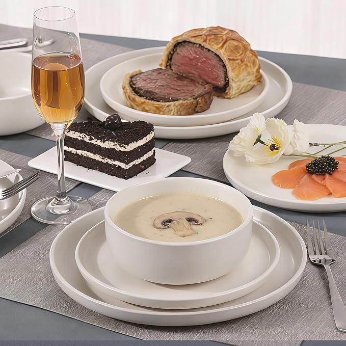 Ceramic Plates and Bowls Sets, Modern Design Dinner Plates, Stoneware Dishware - Image 4