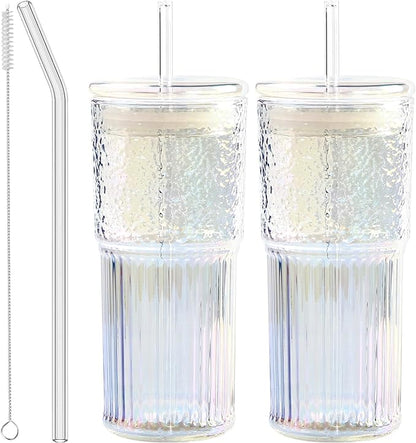 JunVpic Glass Coffee Tumbler, 20 oz Glass Cup by Junvpic