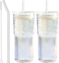 JunVpic Glass Coffee Tumbler, 20 oz Glass Cup by Junvpic