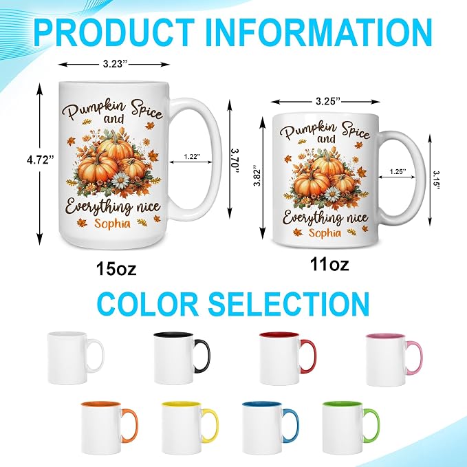 Hyturtle Personalized Fall Autumn Mug Gifts - Image 4