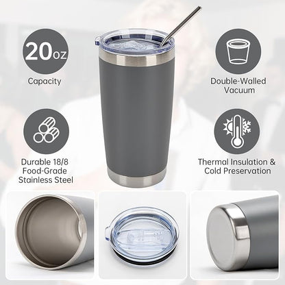IEOVIEE 32 Pack 20oz Stainless Steel Insulated Bulk Tumblers - Image 5