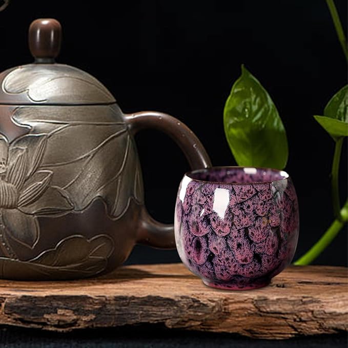 2X Tea Cups, Pottery Chinese Tea Cup, Japanese Tea Cups, Asian Porcelian Tea - Image 5