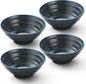 YUN TAO Ramen Bowl Set, 35 Oz Large Blue Ceramic Ramen Bowls Set of 4, Deep by YUNTAO