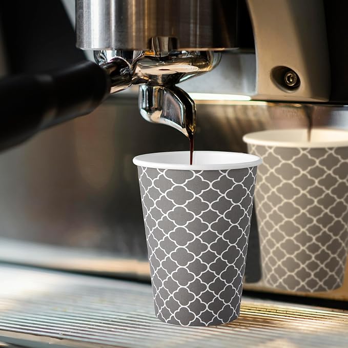 JOLLY PARTY 12 oz Paper Coffee Cups, Disposable Coffee Cups - Image 4