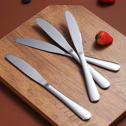 Berglander Dinner Knives Set Of 6, Stainless Steel Shiny Mirror Dinner Knife - Image 5