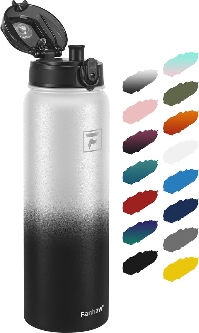 Fanhaw 40 oz Insulated Stainless Steel Water Bottle by FANHAW