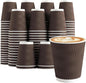 Clawsoff 150 Pack 8 oz Disposable Paper Coffee Cups Insulated Brown | by BuyNow