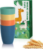 Homienly Plastic Cups Alternative Wheat Straw Drinking Glasses 4-Pack | 12 oz by HOMIENLY