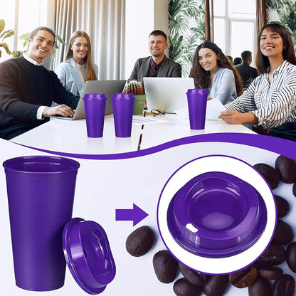 Domensi 15 Pack Reusable Plastic Coffee Cups - Image 4