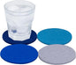 Graf Lantz - Bierfilzl Merino Wool Round Coasters Set of 4 - Sapphire (4"x4"x5mm) - Absorbs 30% of Weight - Natural German Wool - Heat Resistant, Sustainable, Reusable - Home Decor
