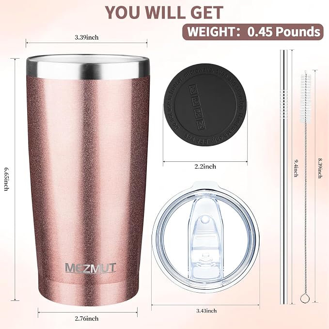 MEZMUT 20oz Insulated Tumbler Travel Coffee Mug - Image 3