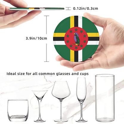 Dominica Flag Coasters for Drinks - Image 3