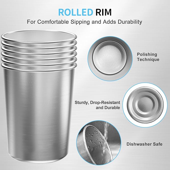 Stainless Steel Cups for Kids 7.8oz/230ml, Stainless Steel Tumbler | Kids Cups - Image 2