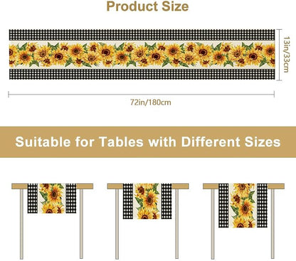 Sunflower Table Runner Kitchen Dining Linen Table Decoration - Image 6