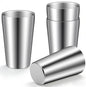 4 Pcs 12 oz Stainless Steel Pint Cups Shatterproof Cup Double Wall Vacuum Small by AojSup