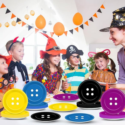 48Pcs Button Party Decorations Supplies Halloween Dinnerware Disposable Dessert - Image 6
