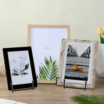 18 pcs 4.5in Plate Stands for Display,Metal Plate Holders Display Stands Can Be Used for Picture Stand,Book Stands for Display,Plate Display Stands,Easel,Photo Frame Stands,Plaque Stands,Desktop Stand