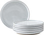 Ceramic Dinner Plates Set of 6,Stoneware 8 Inch,Microwave,Dishwasher and Oven Safe,Porcelain Dessert Plates for Pasta,Salad and Steak,Christmas Gift,Dishes for Kitchen,Scratch Resistant,White