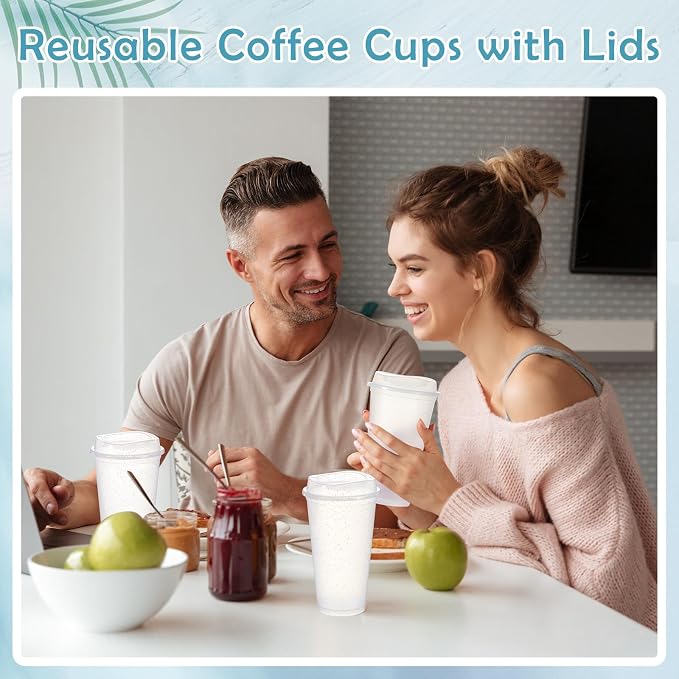 FillTouch 12 Pcs 16 oz Reusable Coffee Cups - Image 5
