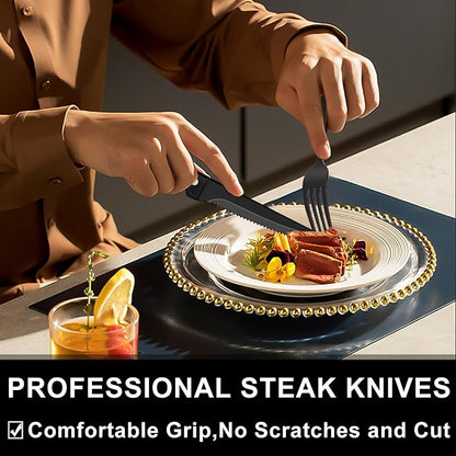 49-Piece Black Silverware Set - Image 5