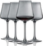 PTSTING Wine Glasses Set of 4 Gray Wine Glass 14oz Glassware for Tasting,Wedding,Anniversary,Christmas, Birthday