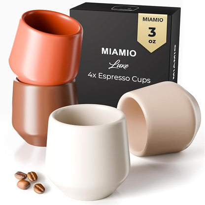 MIAMIO - Espresso Cups Set of 4 / Mug, Ceramic - Luxe | Ceramic espresso cups by MIAMIO