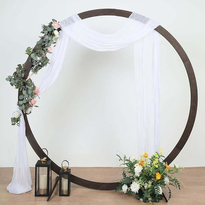 Efavormart 20ft White Cotton Gauze Wedding Arch Drapery by efavormart