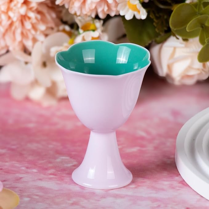 KAMMAK Ceramic Tea Cups Set of 2, 1.3 oz, Vintage Small Teacups, 717N | Hand - Image 4