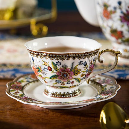 ACMLIFE Fine Bone China Tea Set, 13-Piece English Tea Set - Image 9