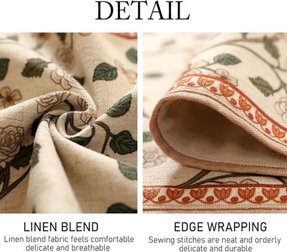 Designer French Linen Table Runner, Floral Pattern, Dining Table, Kitchen Decor - Image 5