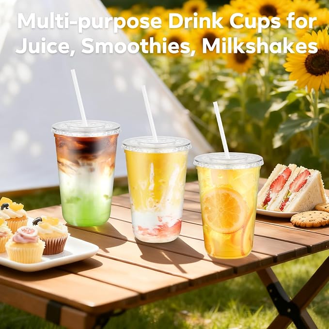 100 Pack 16 oz Plastic Cups - Image 7