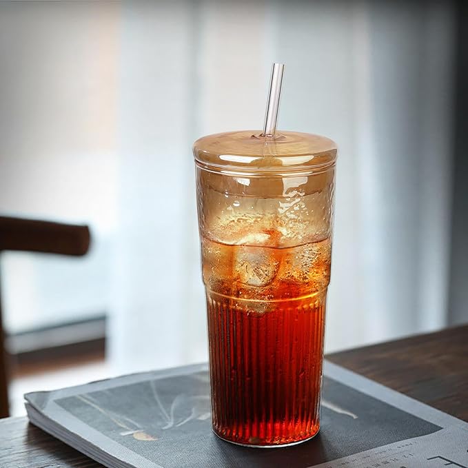 JunVpic Glass Coffee Tumbler, 20 oz Glass Cup - Image 6