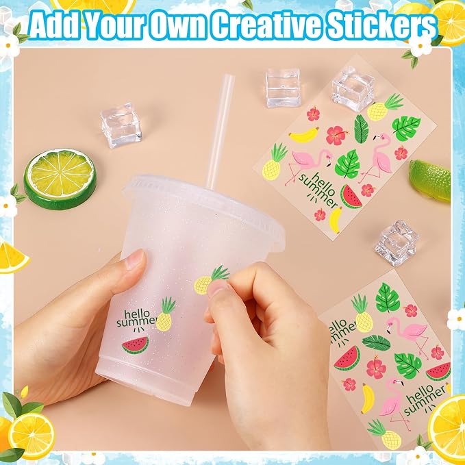 24 Pcs Plastic Tumblers with Lids and Straws, Reusable Cups with Lids Plastic - Image 6