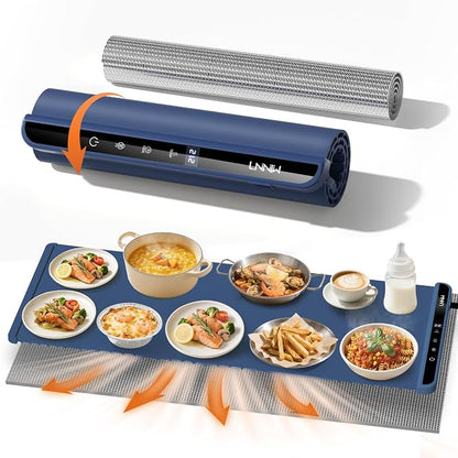 Warming Mat for Food, 46x15 Inch, Dark Blue, Fast Heat, Child Lock | Includes by Unknown