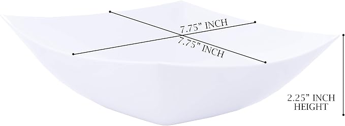 PLASTICPRO Disposable 32 ounce Square Serving Bowls, Party Snack or Salad Bowl - Image 2