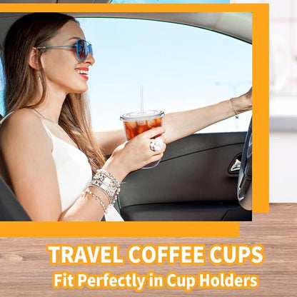 Alaeseje 50 Pack 16 oz Clear Plastic Iced Coffee Cups - Image 7