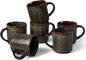E-far 12 oz Coffee Mugs Set of 6, Stoneware Coffee Cups by E-far