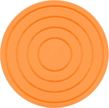 Drink Coasters - Set of 4 Non-Slip Silicone Rubber Coasters for Tabletop Protection - Orange