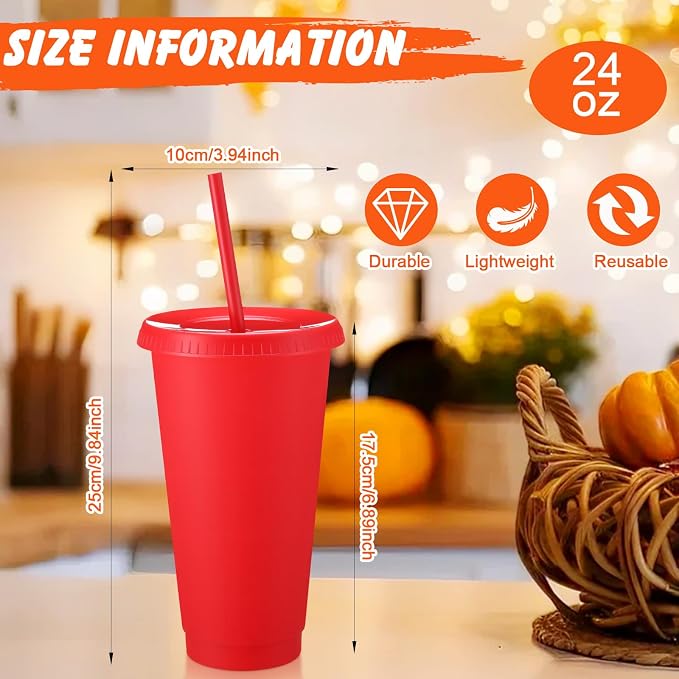 Honeydak 30 Pack Tumbler with Straw and Lid Bulk Cups - Image 4
