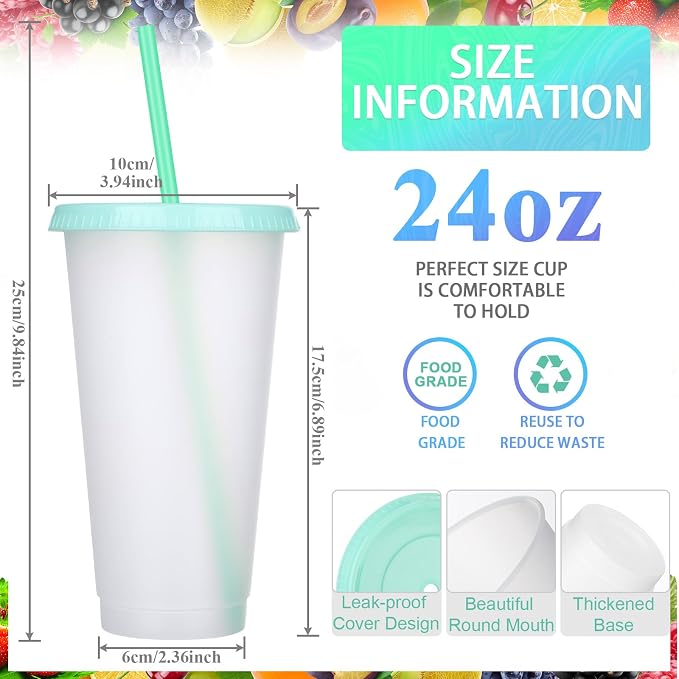Honeydak 60 Pack Tumbler with Straw and Lid Bulk Cups - Image 4
