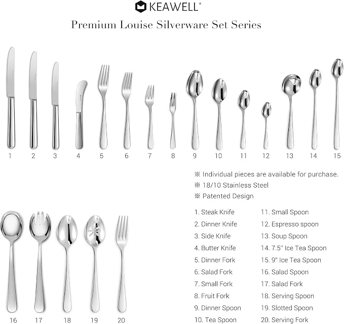 Premium Louise 18/10 Stainless Steel Salad Servers | Well-Balanced 9.45-Inch - Image 6