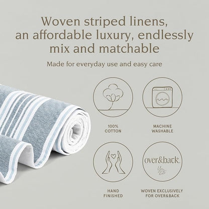Over&Back 18x108 Woven Striped Table Runner - Image 2