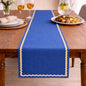 Folkulture Fall Table Runner 72 Inches Long | Blue & Yellow Rick Rack | Table by FOLKULTURE