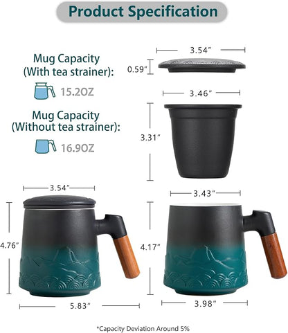 ZENS Tea Mug with Infuser and Lid - Image 5