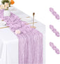 3 Pack Lavender Cheesecloth Table Runner, 17 x 108 inch, Semi Sheer Boho Cheese by ACSUIT
