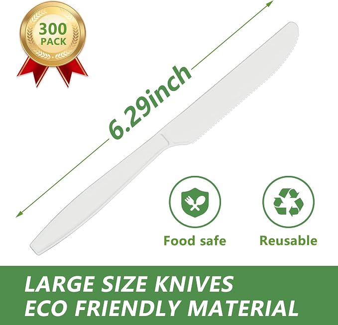 Compostable Knife, 300 Disposable Knives - Image 2
